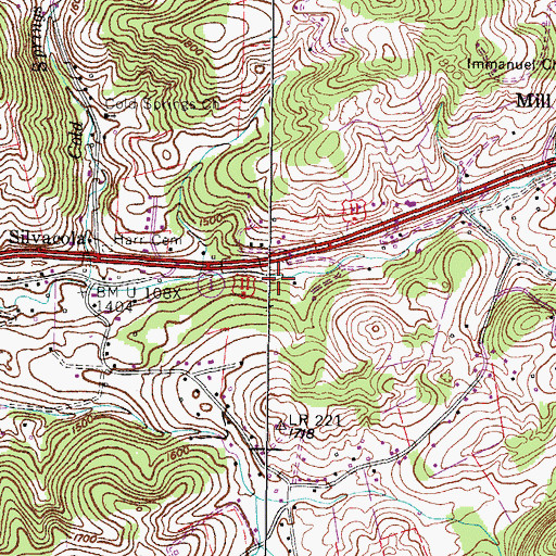 Topographic Map of Reedy Creek, VA