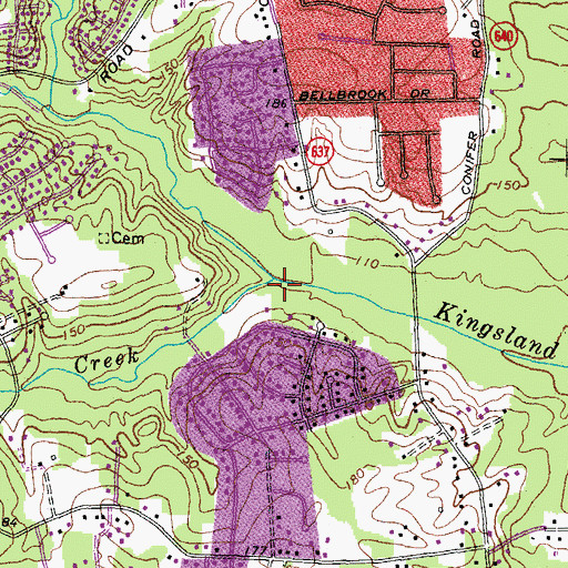 Topographic Map of Reedy Creek, VA