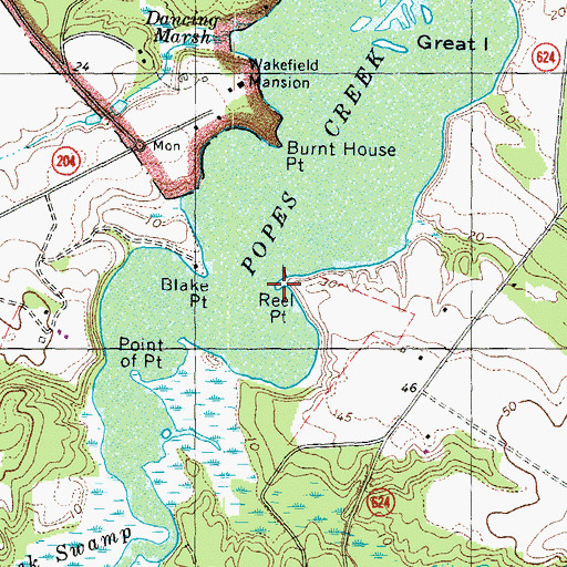 Topographic Map of Reel Point, VA