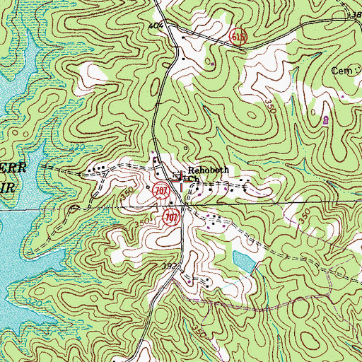 Topographic Map of Rehoboth Church, VA
