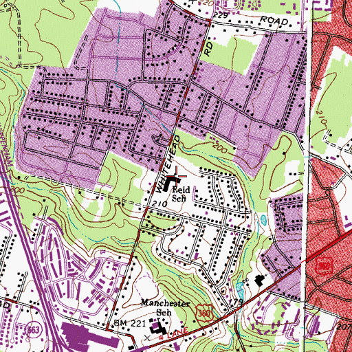 Topographic Map of G H Reid Elementary School, VA