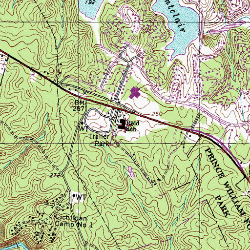 Topographic Map of Washington - Reid Elementary School, VA