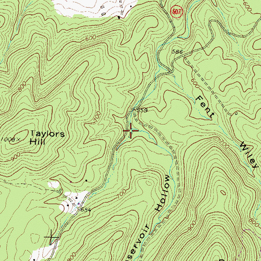 Topographic Map of Reservoir Hollow, VA