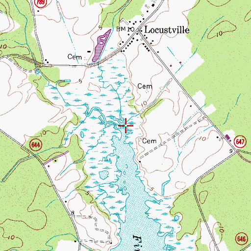 Topographic Map of Rettrap Creek, VA
