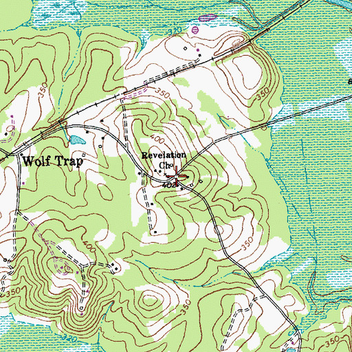 Topographic Map of Revelation Church, VA