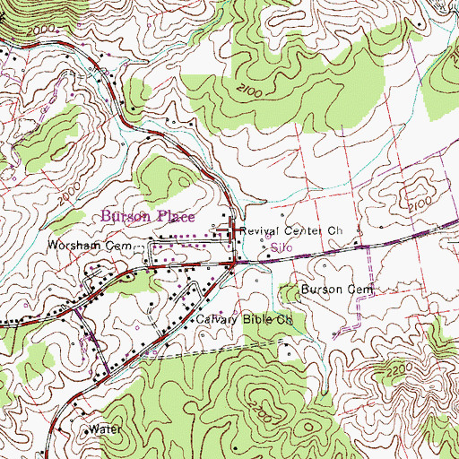 Topographic Map of Revival Center Church, VA