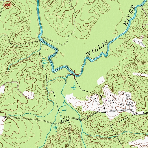 Topographic Map of Reynolds Creek, VA
