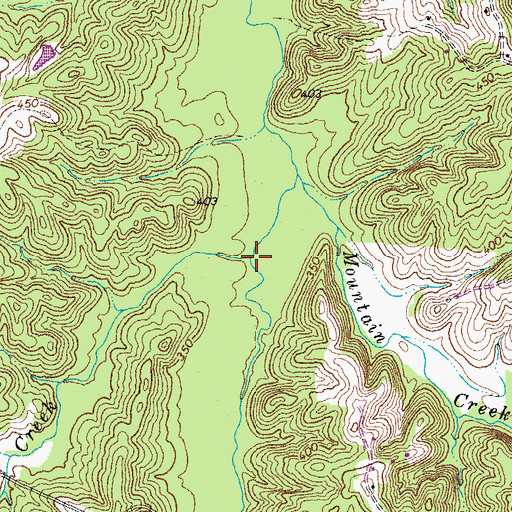 Topographic Map of Rice Creek, VA