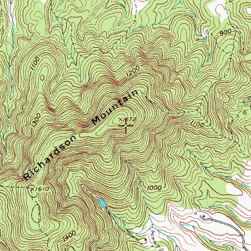 Topographic Map of Richardson Mountain, VA
