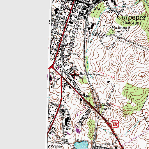 Topographic Map of Kids Central Day Care, VA