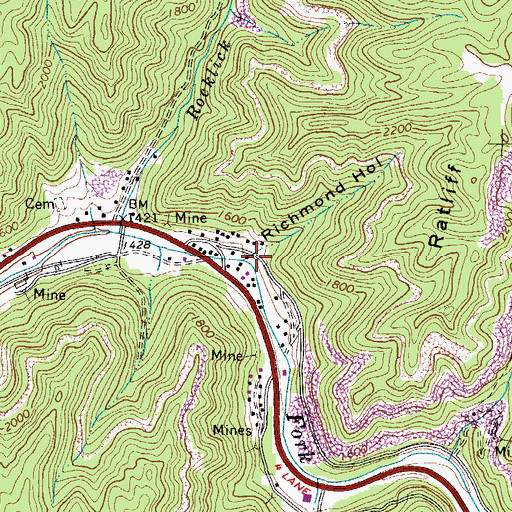 Topographic Map of Richmond Hollow, VA