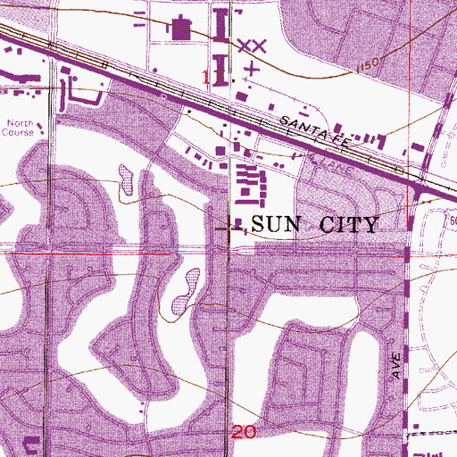 Topographic Map of Marinette Substation, AZ