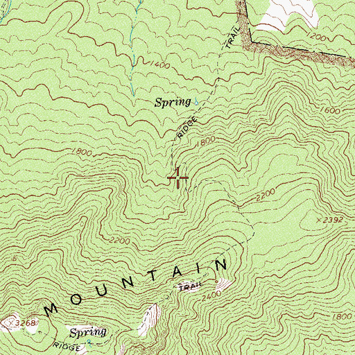 Topographic Map of Ridge Trail, VA