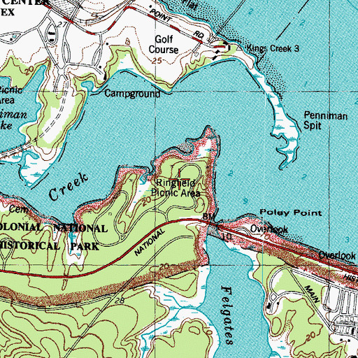 Topographic Map of Ringfield Picnic Area, VA