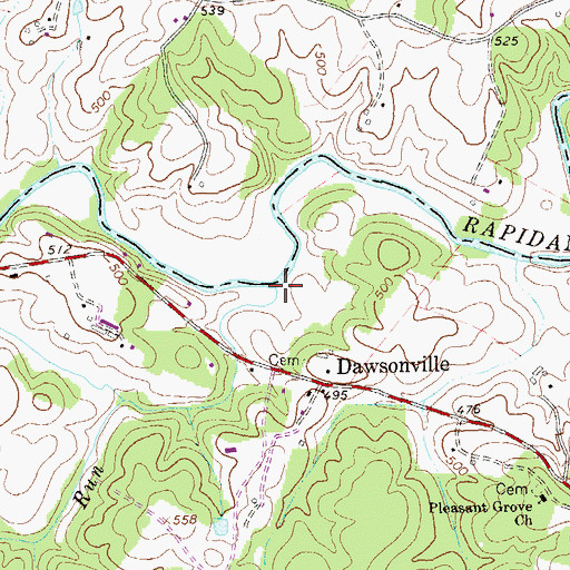 Topographic Map of Rippin Run, VA