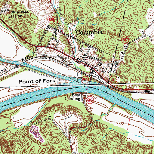 Topographic Map of Rivanna River, VA
