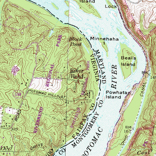 Topographic Map of River Bend, VA