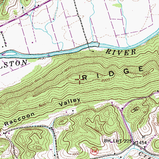 Topographic Map of River Ridge, VA