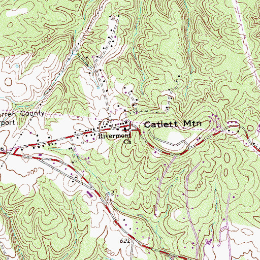 Topographic Map of Rivermont Church, VA
