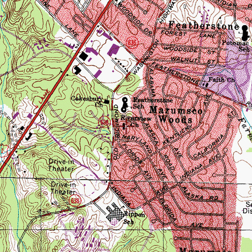 Topographic Map of Riverview Church, VA