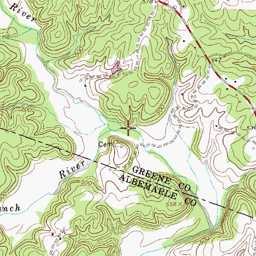 Topographic Map of Roach River, VA