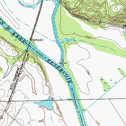 Topographic Map of Roanoke Creek, VA
