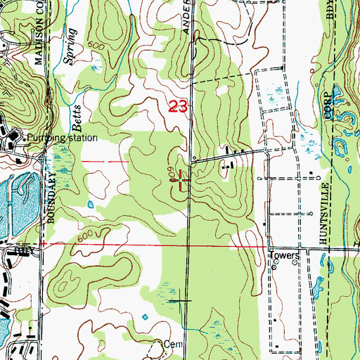 Topographic Map of Union Hill Church (historical), AL
