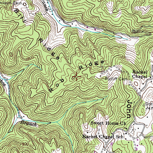 Topographic Map of Rob Ridge, VA