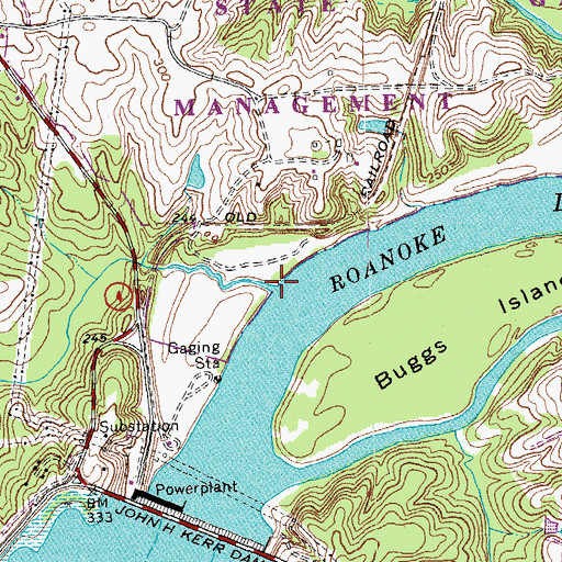 Topographic Map of Robbins Creek, VA