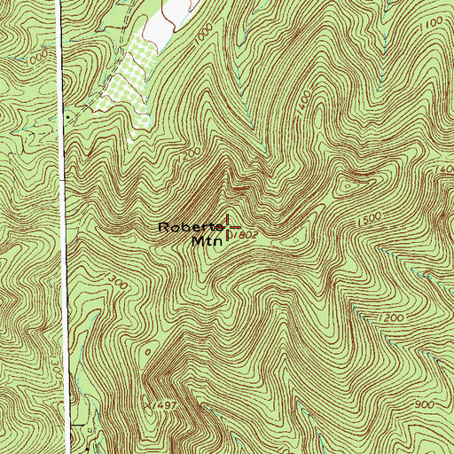 Topographic Map of Roberts Mountain, VA