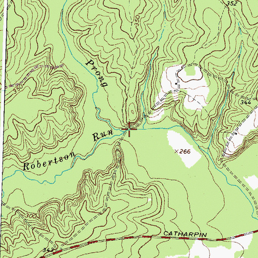 Topographic Map of Robertson Run, VA