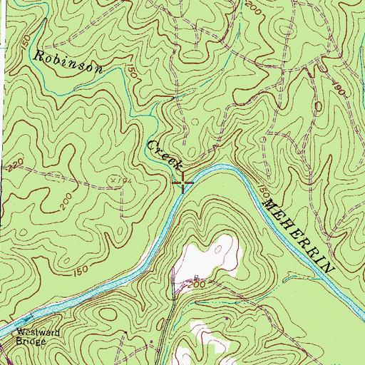 Topographic Map of Robinson Creek, VA