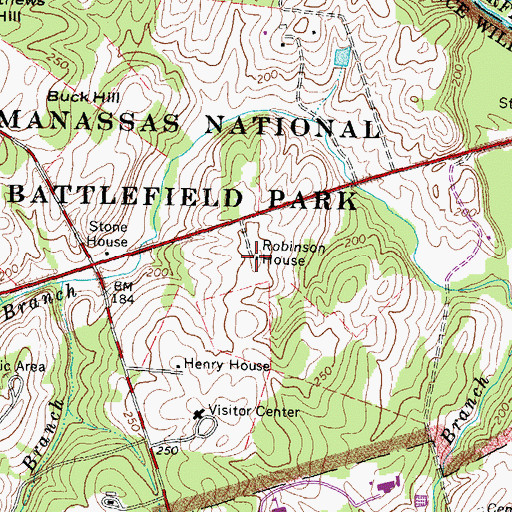 Topographic Map of Robinson House, VA