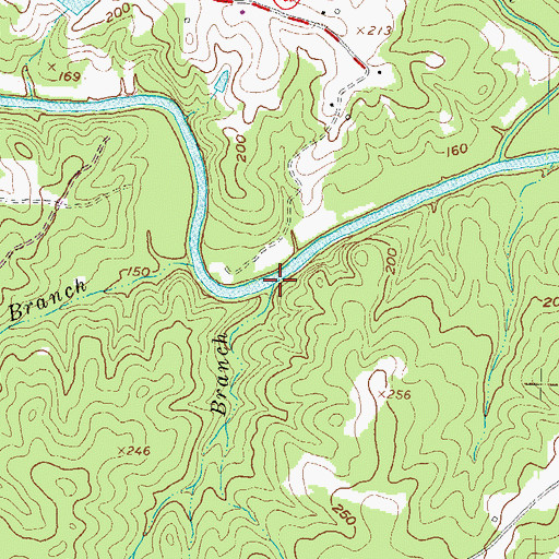 Topographic Map of Rock Branch, VA
