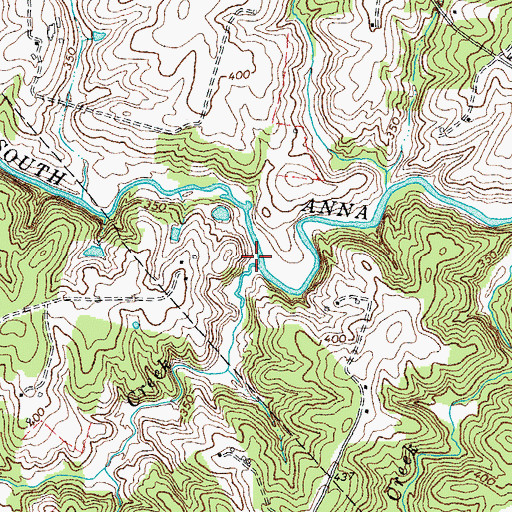 Topographic Map of Rock Creek, VA