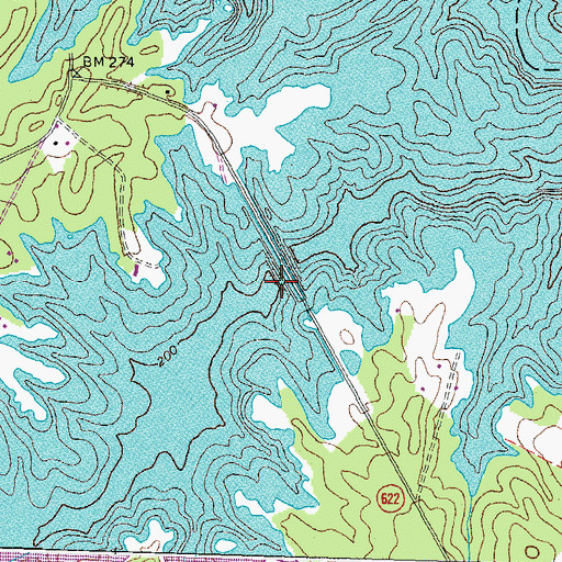 Topographic Map of Rock Creek, VA