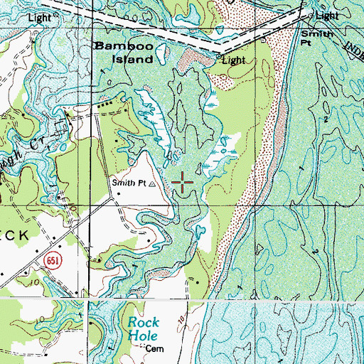 Topographic Map of Rock Hole, VA
