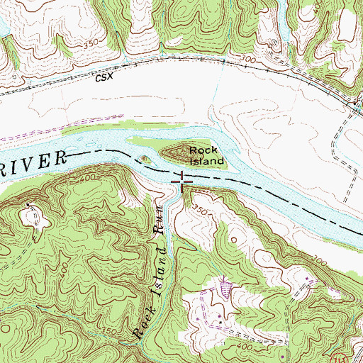 Topographic Map of Rock Island Creek, VA