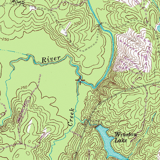 Topographic Map of Rock Point Creek, VA