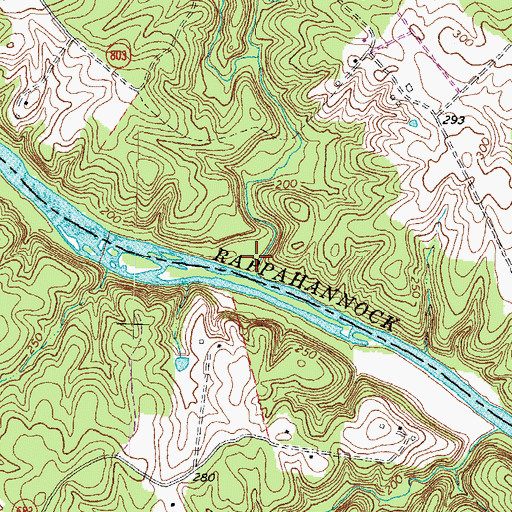 Topographic Map of Rock Run, VA