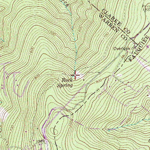 Topographic Map of Rock Spring, VA