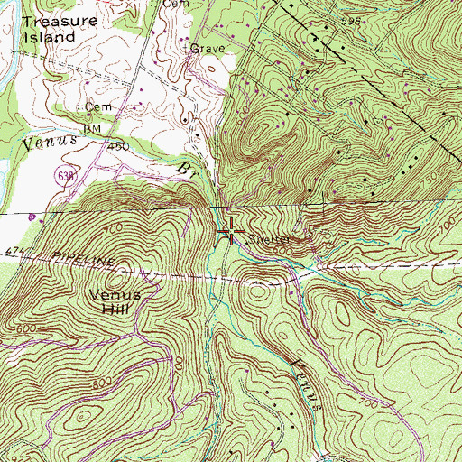 Topographic Map of Rock Spring Branch, VA