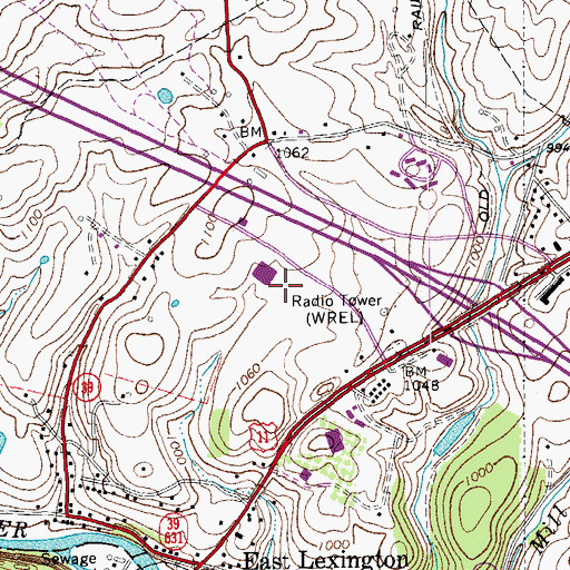 Topographic Map of Rockbridge County High School, VA