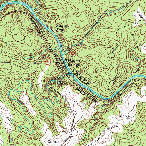 Topographic Map of Rockcastle Creek, VA