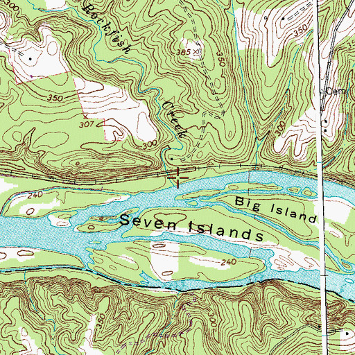 Topographic Map of Rockfish Creek, VA