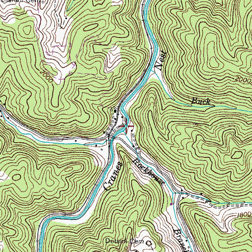 Topographic Map of Rockhouse Branch, VA