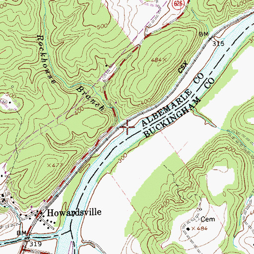 Topographic Map of Rockhouse Branch, VA