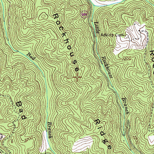 Topographic Map of Rockhouse Ridge, VA