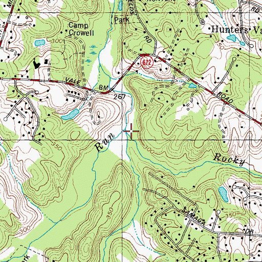 Topographic Map of Rocky Branch, VA