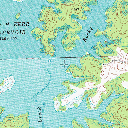 Topographic Map of Rocky Branch, VA